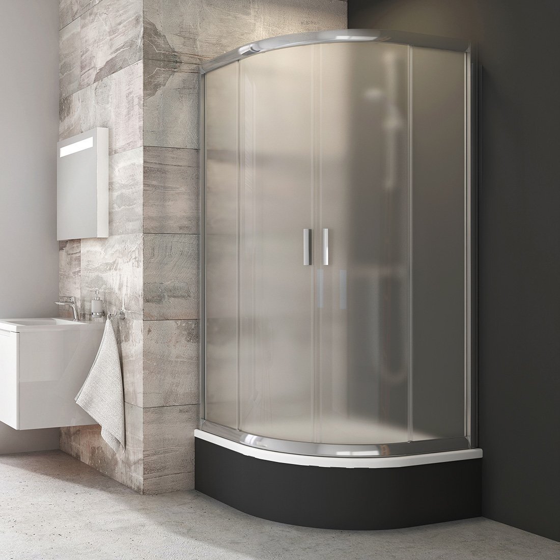 Изображение товара Душевой уголок Ravak Blix Sabina 90x90 с витраж грейп и раздвижной системой