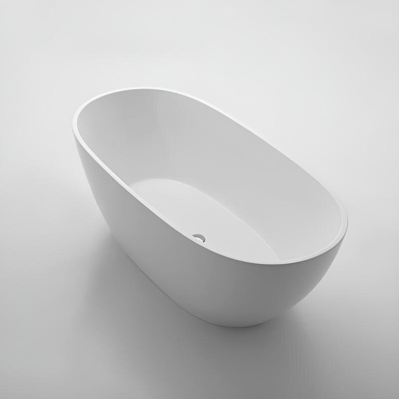 Изображение товара Акриловая ванна BelBagno 150x75 см овальная отдельно стоящая белая