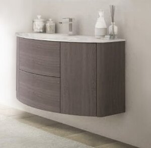 Изображение товара Тумба под раковину Cezares Eden 54408 121 см подвесная, цвет rovere scuro soft