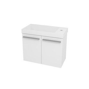 Изображение товара Тумба c раковиной Kolpa-san Kiki 538800, 60 см, подвесная, цвет белый