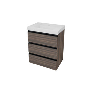 Изображение товара Тумба с раковиной Kolpa-San Harmony 585370, 70 см, подвесная, цвет dark oak