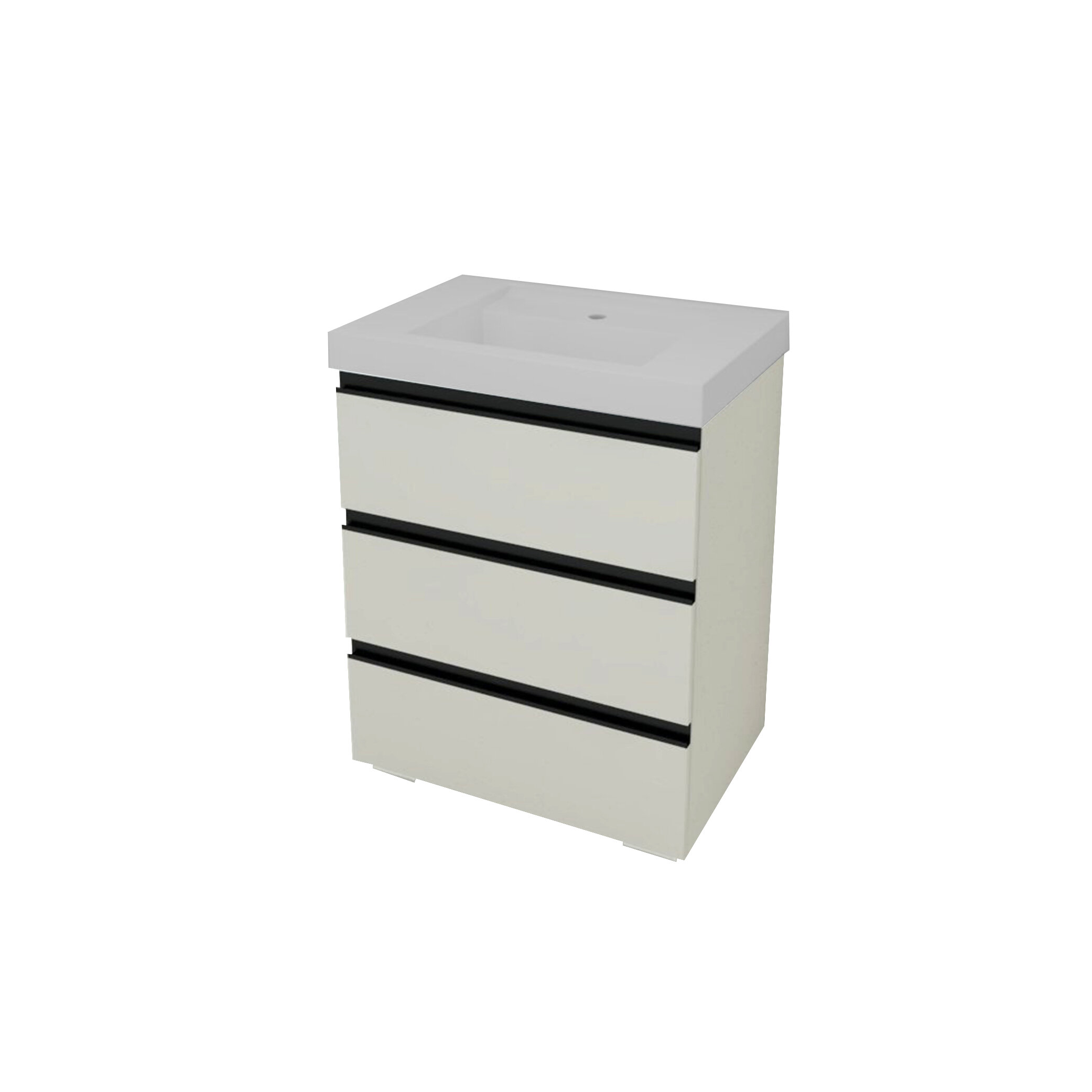Изображение товара Тумба с раковиной Kolpa-San Harmony 585350, 70 см, подвесная, цвет light grey
