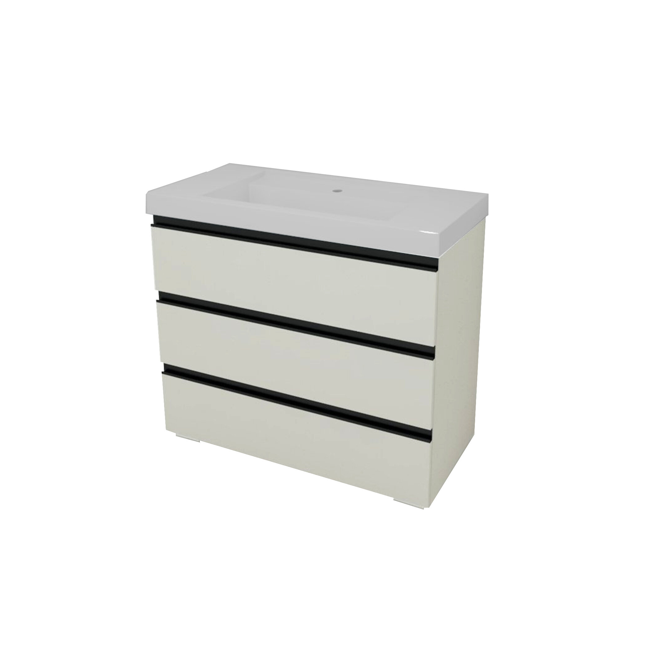 Изображение товара Тумба с раковиной Kolpa-San Harmony 585410, 100 см, подвесная, цвет light grey Изображение товара Тумба с раковиной Kolpa-San Harmony 585410, 100 см, подвесная, цвет light grey