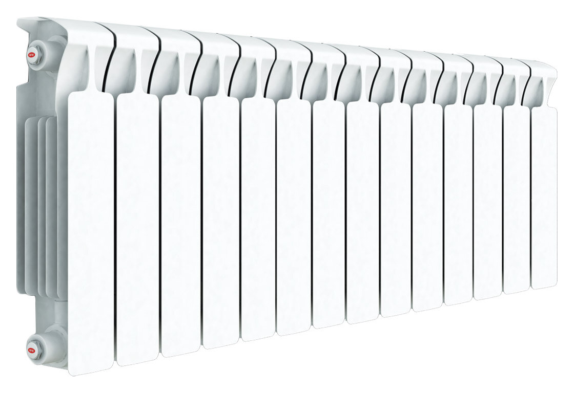 Изображение товара Биметаллический радиатор Rifar Monolit Ventil 14 секций 1932 Вт белый