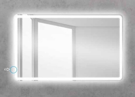 Изображение товара Зеркало BelBagno SPC-MAR-1000-600-LED-BTN 100 x 60 см со встроенным светильником и кнопочным выключателем