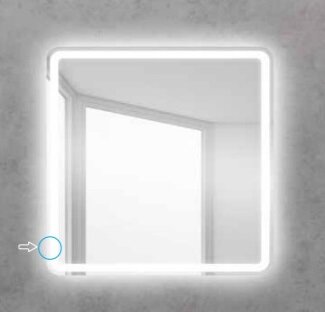 Изображение товара Зеркало с подсветкой BelBagno SPC-MAR-600-600-LED-BTN 60x60 см