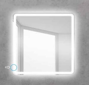 Изображение товара Зеркало BelBagno SPC-MAR-600-600-LED-BTN, 60 x 60 см, с LED-подсветкой и механическим выключателем