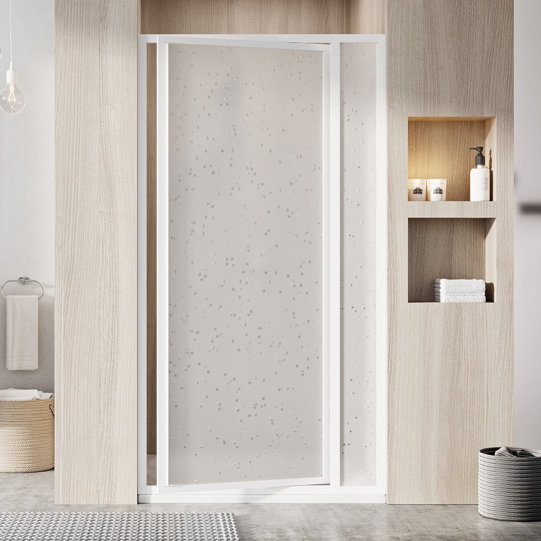 Изображение товара Душевая дверь в нишу Ravak Supernova SDOP-80, раздвижная, белый профиль