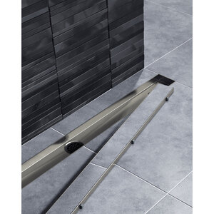 Изображение товара Дренажный канал Timo Drain System DS230206/18, 60 см, с двусторонней панелью под плитку, цвет черное золото