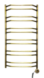 Изображение товара Полотенцесушитель электрический, Domoterm Лаура П12 50 x 98.5, подключение снизу, L/R, античная бронза