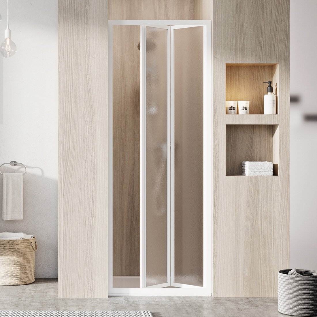 Изображение товара Душевая дверь Ravak Supernova SDZ2-70 складная на 70 см с витражом грейп