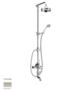 Изображение товара Душевая система Huber Victorian 592.VN32H.AC c термостатическим смесителем, с изливом, цвет никель матовый