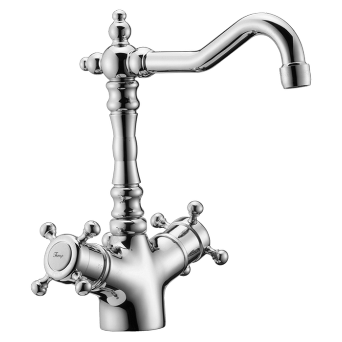 Изображение товара Смеситель термостатический для раковины Victorian Huber VTT5201021 с донным клапаном, цвет хром