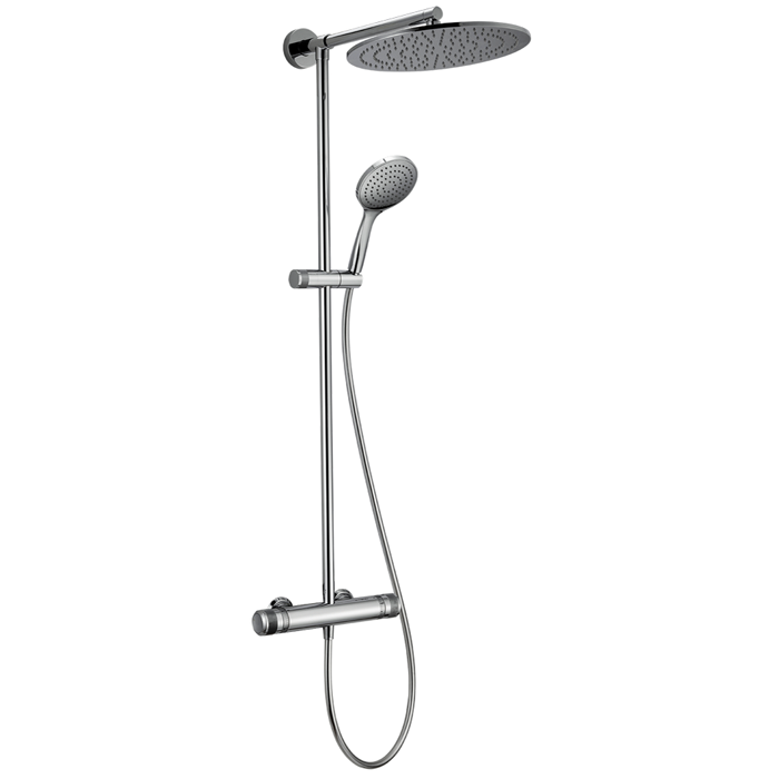 Изображение товара Душевая система Huber Chronos CRC7801021 с термостатическим смесителем, цвет хром Изображение товара Душевая система Huber Chronos CRC7801021 с термостатическим смесителем, цвет хром