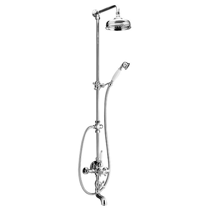 Изображение товара Душевая система Huber Victorian 592.VN32H.CR с термостатическим смесителем, с изливом, цвет хром Изображение товара Душевая система Huber Victorian 592.VN32H.CR с термостатическим смесителем, с изливом, цвет хром
