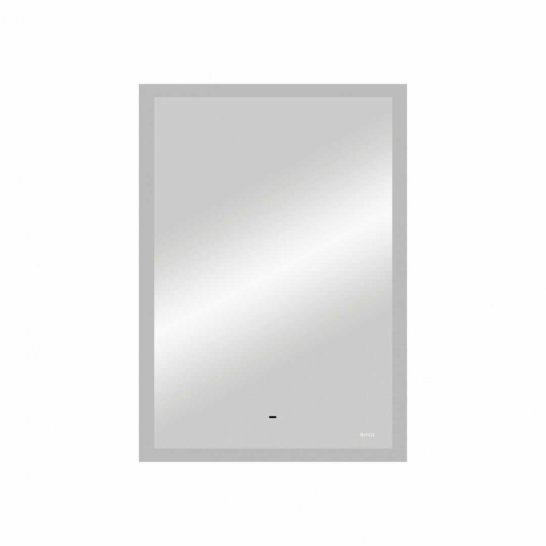 Изображение товара Зеркало BOND Куб M44ZE-6080, 60 x 80 см, LED подсветка, сенсорный диммер, цвет рамы белый 