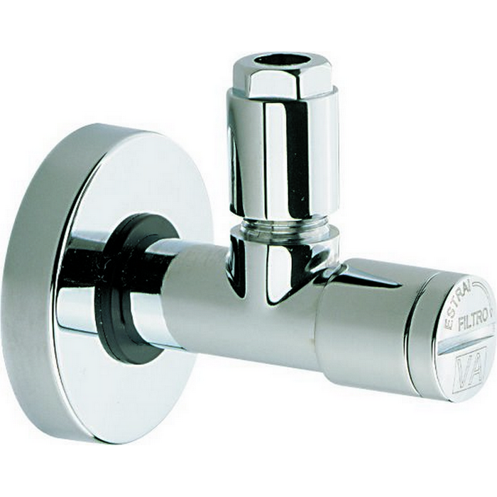 Изображение товара Угловой вентиль Cisal 1/2 хром для раковины высота 8.1 см