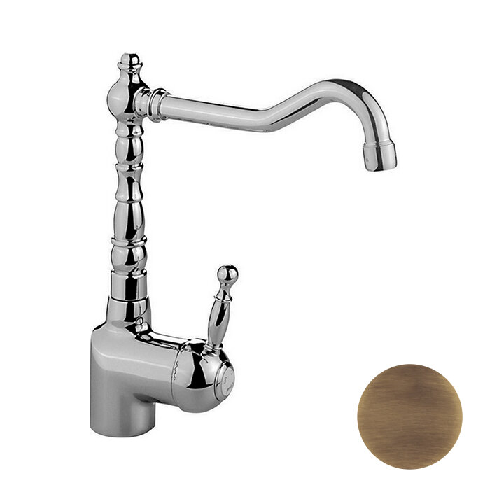 Изображение товара Смеситель Cisal Arcana Royal Kitchen однорычажный для кухни бронза 215 мм