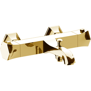 Изображение товара Настенный термостатический смеситель Cisal Cherie CET2701024 золото для ванны и душа