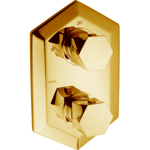 Изображение товара Встраиваемый термостатический смеситель Cisal Cherie CE01910024 с переключателем на 2 положения, цвет золото