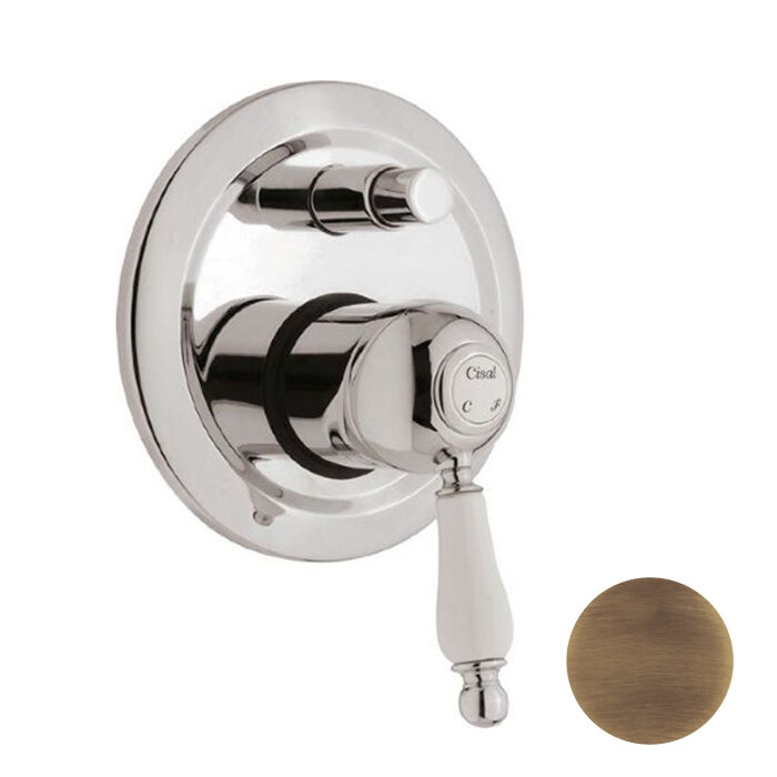 Изображение товара Встраиваемый однорычажный смеситель Cisal Arcana Empress бронза для ванны и душа