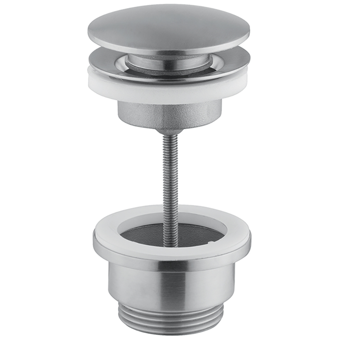 Изображение товара Донный клапан Cisal 1 1/4 универсальный для раковин нержавеющая сталь