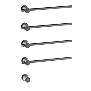 Изображение товара Полотенцесушитель электрический Timo Saona 040/18SM, ширина 45 см, высота 66 см, диммер слева, цвет черное золото