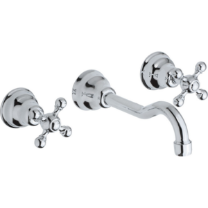 Изображение товара Смеситель Cisal Arcana AC00351021 для раковины на 3 отверстия из стены, излив 210 мм, цвет хром