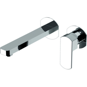 Изображение товара Смеситель Cisal Roadster RR00551021 для раковины на 2 отверстия из стены,излив 200 мм, цвет хром