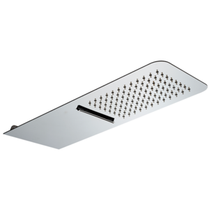 Изображение товара Верхний душ Cisal Xion DS016400D1 настенный с каскадом 500х200 мм, 2 режима струи, нержавеющая сталь