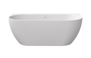 Изображение товара Ванна акриловая Ravak Freedom W XC00100033, 166 х 80, пристенная, белая, крышка слива чёрная