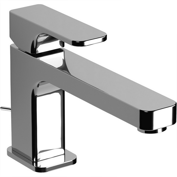 Изображение товара Смеситель Cisal Cubic CU00151121 однорычажный для раковины на 1 отверстие с донным клапаном, цвет хром