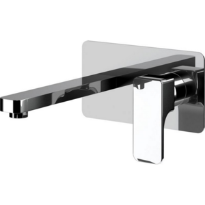 Изображение товара Смеситель Cisal Cubic CU00551021 однорычажный для раковины из стены,излив 200 мм, цвет хром