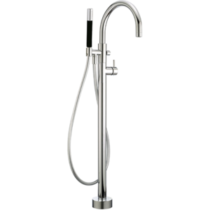 Изображение товара Смеситель Cisal Slim напольный однорычажный для ванны с ручной лейкой, держателем и шлангом 150 см, хром