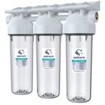 Корпус магистрального фильтра для воды Unicorn KSBP_3/4_TRIO, цвет белый - фото 1