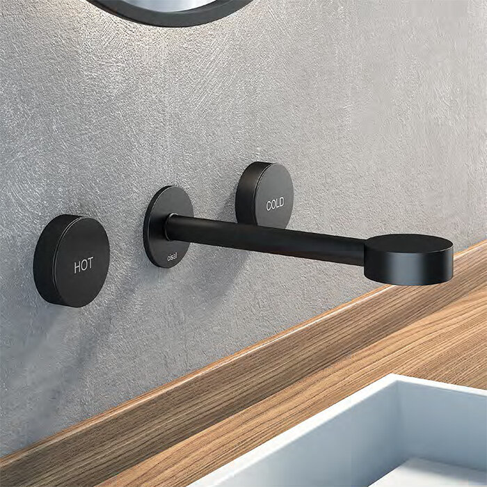 Изображение товара Смеситель для раковины Cisal Slim SM01351040 черный матовый италия