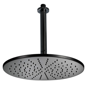 Изображение товара Верхний душ Cisal Shower DS01370040, D300 мм, 1 режим струи, с потолочным держателем L180 мм, черный