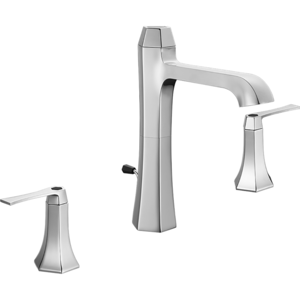 Изображение товара Смеситель Cisal Cherie для раковины на 3 отверстия с донным клапаном, цвет хром/черный матовый