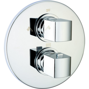 Изображение товара Встраиваемый термостатический смеситель Cisal Roadster RR01820021 с переключателем на 3 положения, цвет хром