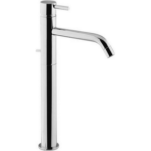 Изображение товара Смеситель Cisal Less Minimal LM00152021 однорычажный для раковины на 1 отверстие, высокий h220 мм,излив 160 мм,с донным клапаном, цвет хром