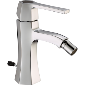 Изображение товара Смеситель Cisal Cherie CH0005546T однорычажный для биде на 1 отверстие с донным клапаном, цвет хром/черный матовый