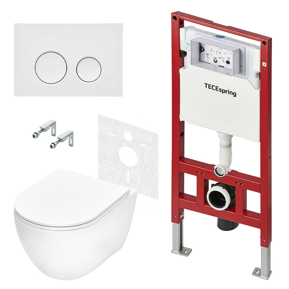 Изображение товара Инсталляция для унитаза TECEspring base K401110WCR с системой Tornado flush