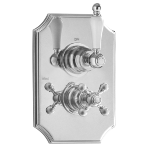 Изображение товара Термостатический смеситель Cisal Arcana Toscana TS01810021 для душа бело-хромированный