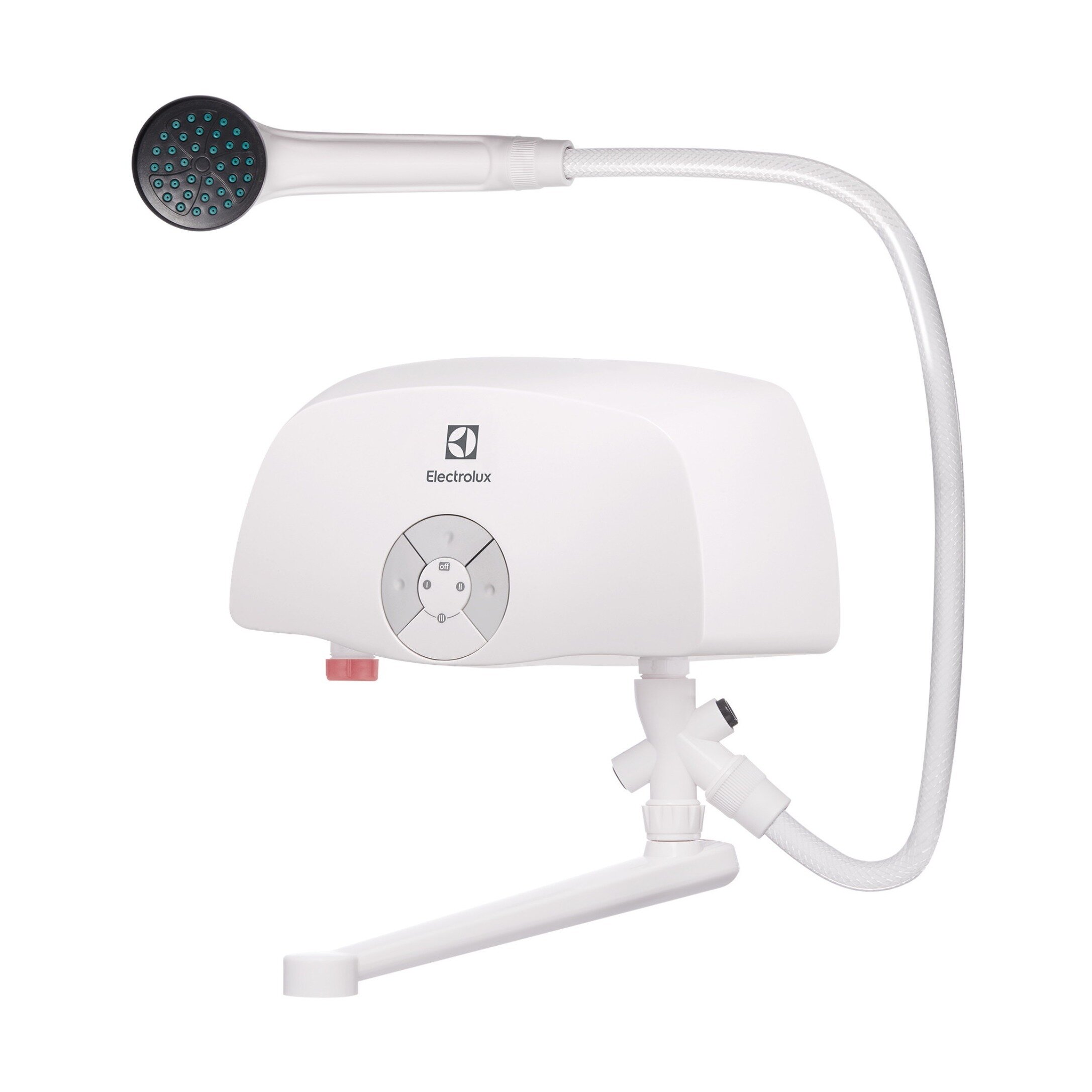 Изображение товара Проточный водонагреватель Electrolux SmartFix 2.0 TS (3,5 kW), НС-1017848, (кран-душ), электрический, однофазный, белый Изображение товара Проточный водонагреватель Electrolux SmartFix 2.0 TS (3,5 kW), НС-1017848, (кран-душ), электрический, однофазный, белый