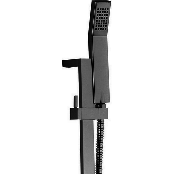 Изображение товара Душевой гарнитур Cisal Shower DS01004040 ручная лейка, шланг 150 см, штанга 70 см, черный матовый Изображение товара Душевой гарнитур Cisal Shower DS01004040 ручная лейка, шланг 150 см, штанга 70 см, черный матовый