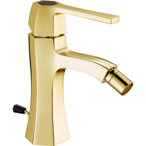 Изображение товара Смеситель Cisal Cherie CH0005547C однорычажный для биде на 1 отверстие с донным клапаном, цвет золото/черный матовый