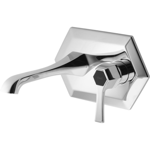 Изображение товара Смеситель Cisal Cherie CH0055106T однорычажный для раковины из стены,излив 212 мм, цвет хром/черный матовый