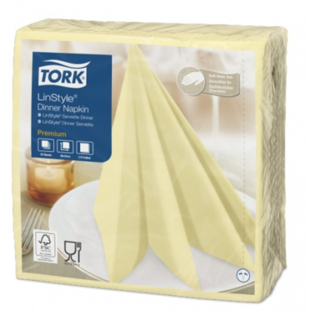 Изображение товара Салфетки Tork LinStyle 478712, 1 слой, цвет шампань Изображение товара Салфетки Tork LinStyle 478712, 1 слой, цвет шампань