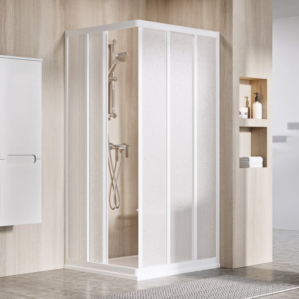 Изображение товара Душевой уголок Ravak Supernova ASRV3 + ASRV3, 80 x 80 см, профиль белый, витраж перл полистирол, 15V401R211/15V401R211