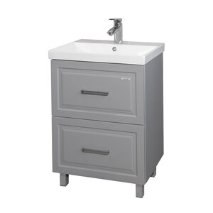 Изображение товара Тумба с раковиной Comforty Бросно 00-00021588CF, 60 см, напольная, цвет альпийский иней